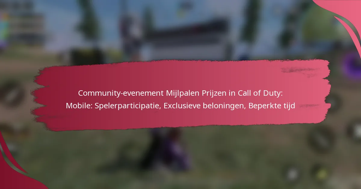 Community-evenement Mijlpalen Prijzen in Call of Duty: Mobile: Spelerparticipatie, Exclusieve beloningen, Beperkte tijd