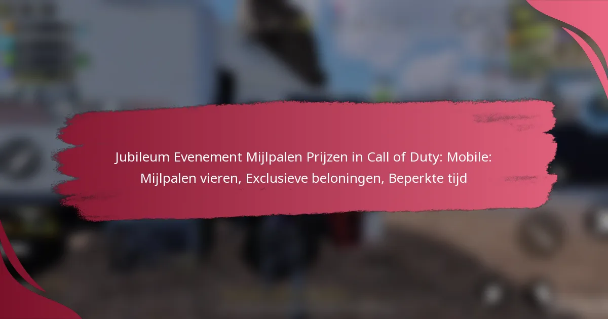 Jubileum Evenement Mijlpalen Prijzen in Call of Duty: Mobile: Mijlpalen vieren, Exclusieve beloningen, Beperkte tijd
