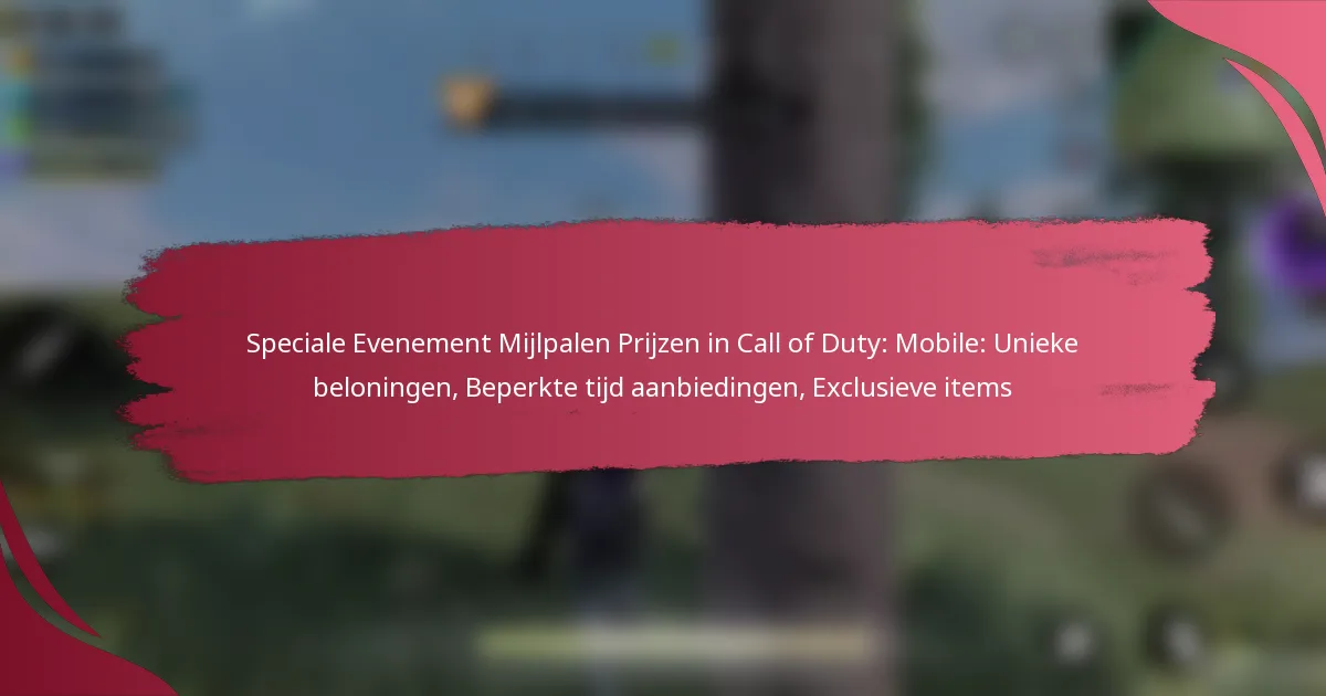Speciale Evenement Mijlpalen Prijzen in Call of Duty: Mobile: Unieke beloningen, Beperkte tijd aanbiedingen, Exclusieve items